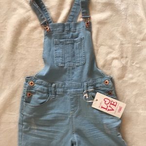 Girls denim shorts overalls